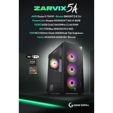 Game Garaj Zarvix 5A AMD Ryzen 5 7500F 16GB RAM 1TB SSD RX9060XT 16GB FreeDOS Oyuncu OEM Paket