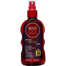 Beach Day 15F Bronzlaştırıcı & Koruyucu Yağ 150 ML Sprey