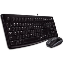 Logitech MK120 Q USB Siyah Klavye/Mouse Set Kablolu Ev - Ofis Kullanım Amaçlı Aydınlatmasız Set 920-002560