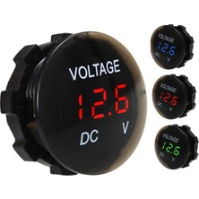 Motorobit Dijital Voltaj Göstergesi 6-30V Kırmızı A06 1 Adet 36mm Çapında Kullanım İçin