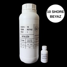 Hobiflex Rtv 2 Kalıp Silikonu 1. Sınıf Kalite  Sıvı Silikon 1 kg 10 Shore Beyaz Renk