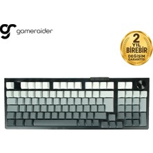 Gameraider FORCE98 Black Gray Gradient Jixian Red Switch Hotswap Rgb Kablosuz Türkçe Mekanik Gaming Klavye