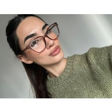 Mavri Cat Eye 54 Ekartman Metal Menteşe Mavi Işık Korumalı Gözlük