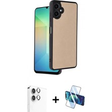 Pileli Store Pilelistore™ Galaxy A06 Kılıf Kıvılcım Işık Serisi - Siyah 3D Antistatik Seramik Nano Ekran Koruyucu + Raze Metal Kamera Lens - Gs