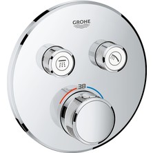 Grohe Grohtherm Smartcontrol Ankastre Banyo Bataryası Yuvarlak.2çıkışlı(Sıvaaltı Hariç)