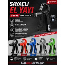 Slipt Sertlik Ayarlanabilir Sayaçlı El ve Bilek Fitness Egzersiz Aleti (5-60) kg