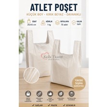 Kalbi Ticaret Kırık Beyaz Poşet Kalın Küçük Boy 1 kg Atlet Poşet Market Manav Poşeti