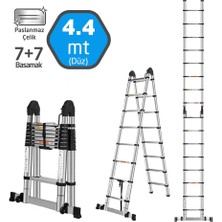 Master 504335 Paslanmaz Çelik A Tipi Teleskopik Merdiven 440 cm