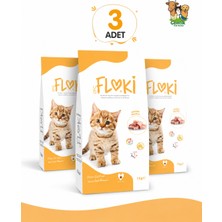 Floki Tavuklu Yavru Kedi Maması 1 kg x 3 Adet