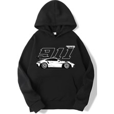 Brz Collection Unisex Oversize 911 Hoodie Siyah