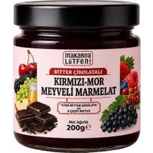 Makarna Lütfen Bitter Çikolatalı Kırmızı Mor Meyveli Marmelat (200 G)