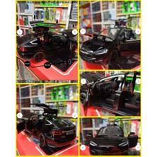 Oyuncak Sahili Tesla Metal 1:32 Koleksiyon Model Diecast Araba 15CM Kapıları ve Kaputu Açılır Çekbırak Black