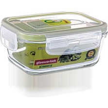 Glassco -Lock Kilitli Saklama Kabı 380 cc 3 Adet