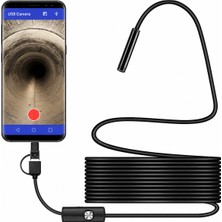 Al-tech Bilişim Android Uyumlu 10 Metre Endoskop Kamera Su Geçirmez LED Işıklı Boru ve Kanal Görüntüleme Kamerası.