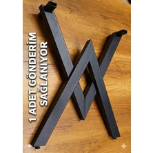 AS Design Vakko Metal Masa Ayağı - 1 Adet Dekoratif Masa Ayağı