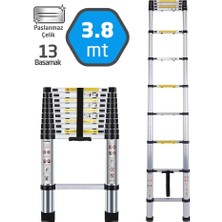 Master 504333 Paslanmaz Çelik Teleskopik Merdiven 380 cm