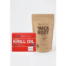 Aniqherbs Maca Kökü Tozu 200 G & Aniqnaturals Krill Oil Omega-3 60 Kapsül Performans Seti