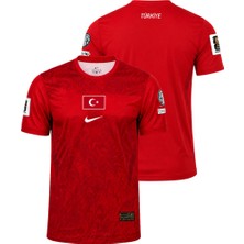 Denapcal Türkiye 2026 Dünya Kupası Milli Takım Kırmızı 3'lü Çocuk Futbol Forma Seti ( Forma,şort ve Çorap )