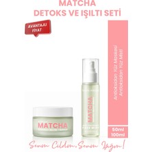 Bade Natural Matcha Cilt Bakım Seti 2'li Canlandırıcı Işıltı Verici Özellikler ile Tüm Cilt Tipleri İçin