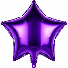 BeySüS Yıldız Folyo Balon Mor (18 inc)