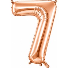 BeySüS 7 Rakam Folyo Balon Rose Gold Rengi (100 cm)