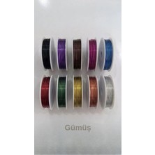 Hobi Dünyası Evim 1 Adet 0.3 mm Çiçek Teli Bükülebilir Metal Tel (~20 Metre) - Gümüş