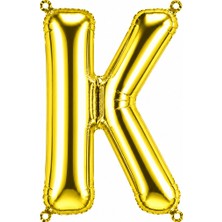 BeySüS K Harfi Folyo Balon Altın Rengi (100 cm)