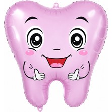BeySüS İlk Dişim Diş Figür Pembe Folyo Balon