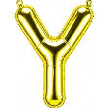 BeySüS Y Harfi Folyo Balon Altın Rengi (100 cm)