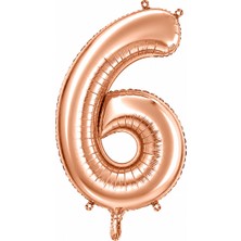 BeySüS 6 Rakam Folyo Balon Rose Gold Rengi (100 Cm)