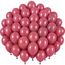 BeySüS Yaban Çileği Renk Lateks Retro Balon (30 cm) - 50 Adet