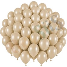 BeySüS Deniz Kumu Renk Lateks Retro Balon (30 cm) - 50 Adet