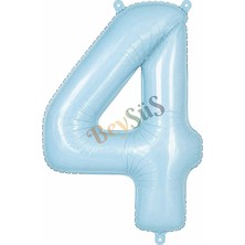 BeySüS 4 Rakam Folyo Balon Mavi Rengi (76 cm)