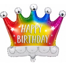 BeySüS Happy Birthday Kral Taç Folyo Balon