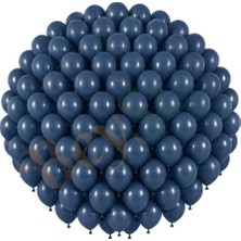 BeySüS Fırtına Mavisi Renk Lateks Retro Balon (30 cm) - 100 Adet