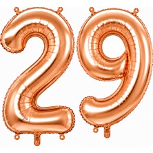 BeySüS 29 Rakam Folyo Balon Rose Gold Rengi (100 cm)