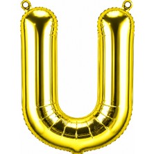 BeySüS U Harfi Folyo Balon Altın Rengi (76 Cm)