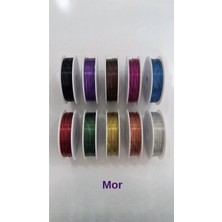 Hobi Dünyası Evim 1 Adet 0.3 mm Çiçek Teli Bükülebilir Metal Tel (~20 Metre) - Mor