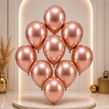 BeySüS Bakır Renk Lateks Krom Balon (30 Cm) - 50 Adet