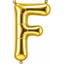 BeySüS F Harfi Folyo Balon Altın Rengi (76 cm)
