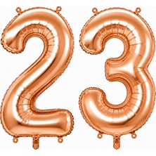 BeySüS 23 Rakam Folyo Balon Rose Gold Rengi (76 cm)