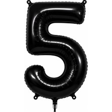 BeySüS 5 Rakam Folyo Balon Siyah Rengi (76 cm)