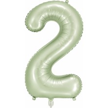 BeySüS 2 Rakam Folyo Balon Yeşil Rengi (76 Cm)