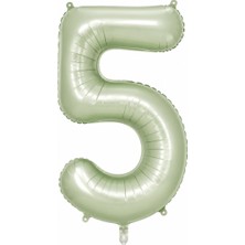 BeySüS 5 Rakam Folyo Balon Yeşil Rengi (76 cm)