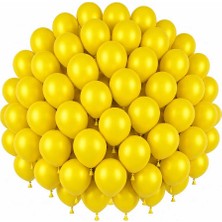 BeySüS Sarı Renk Lateks Pastel Balon (30 cm) - 50 Adet