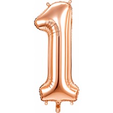 BeySüS 1 Rakam Folyo Balon Rose Gold Rengi (76 Cm)