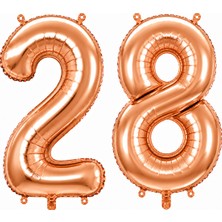 BeySüS 28 Rakam Folyo Balon Rose Gold Rengi (76 cm)