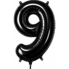 BeySüS 9 Rakam Folyo Balon Siyah Rengi (76 cm)