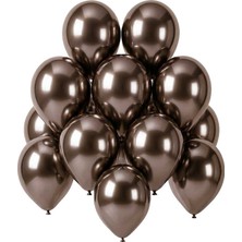 BeySüS Truffle Renk Lateks krom Balon (30 cm) - 12 Adet