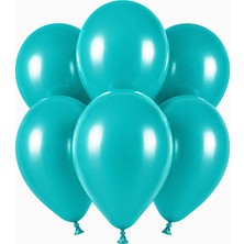 BeySüS Turkuaz Renk Lateks Pastel Balon (30 Cm) - 6 Adet